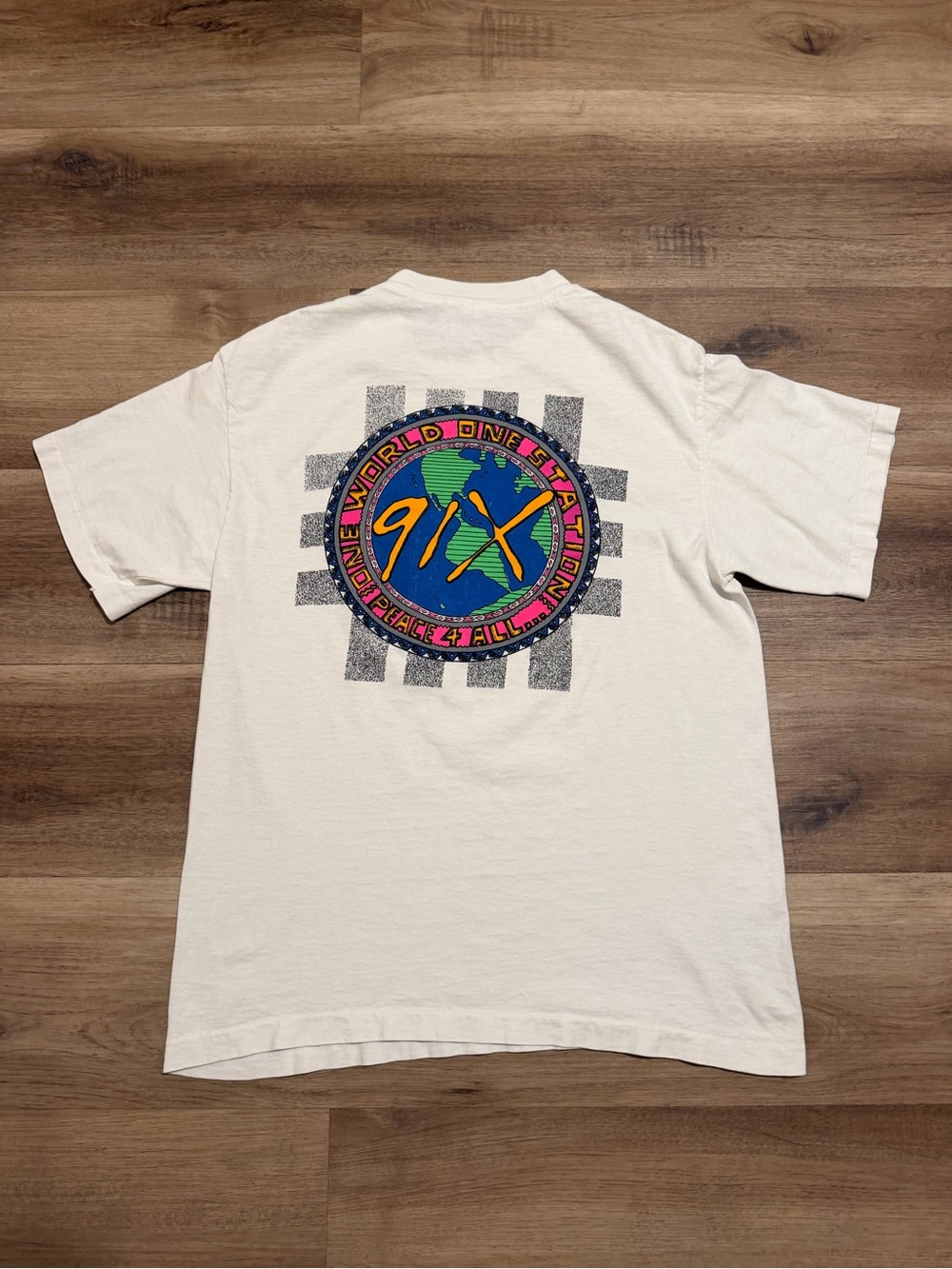 Vintage 91X Rock Reggae Radio Shirt Mens Large USA Single Stitch San Diego